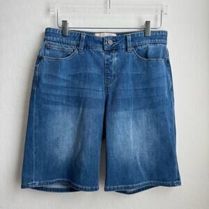 Soft Surroundings Pull On Ultimate Denim Shorts Blue Medium